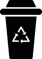 Isolated trash can icon or symbol. vector