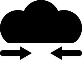 Cloud data transfer icon in flat style. vector