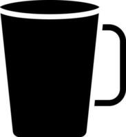 Black mug on white background. vector