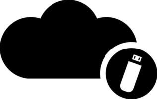 Cloud storage data drive icon or symbol. vector