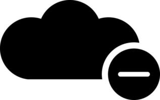 Cloud storage data delete icon or symbol. vector