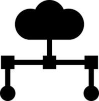 Illustration of cloud computing icon. vector