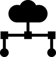 Illustration of cloud computing icon. vector