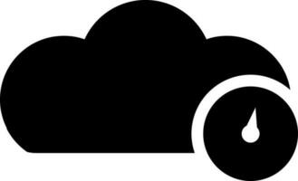 Flat style cloud network speed icon. vector