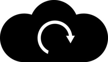 Reload cloud computing icon or symbol. vector