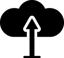 Flat style upload cloud server icon or symbol. vector