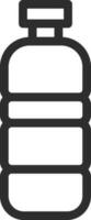Isolated bottle icon in line art. vector