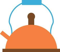 Isolated retro kettle icon. vector