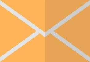 Mail or envelope icon in orange and white color. vector