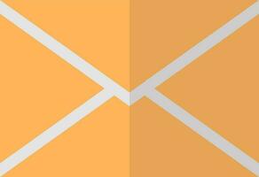 Mail or envelope icon in orange and white color. vector