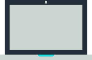 Icon of monitor with camera in isolated. vector