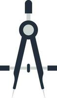 Creative icon for geometric element is compass. vector