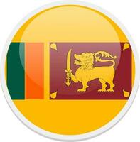 Flag of Srilanka on circular background. vector