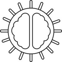 Brain icon for stroming in illustration. vector