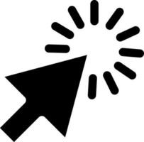 Flat illustration of click cursor icon. vector