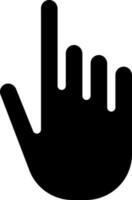 Isolated hand click icon or symbol. vector