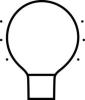 LIght bulb or idea concept. Line art icon or symbol. vector