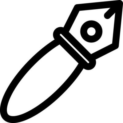 Fountain pen flat icon in line art.