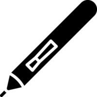 Flat illustration of digital pen glyph icon. vector