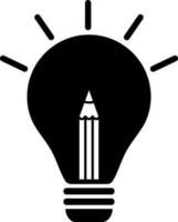 Glyph illustration of idea concept icon. vector