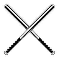 Crossed Baseball Bats Vector