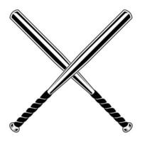 Crossed Baseball Bats Vector