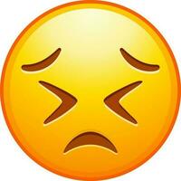 Big set of yellow emoji. Funny emoticons faces with facial expressions. vector