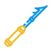 harpoon weapon military color icon vector illustration