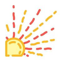 luz de sol Dom verano color icono vector ilustración