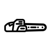 chainsaw weapon military line icon vector illustration