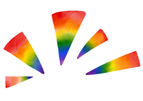 Regenbogen kritzeln Linie zum Zitat Text Aquarell Bürste isolieren auf png