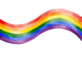 arco iris bandera acuarela cepillo antecedentes en png