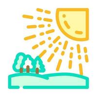 sunny day sun summer sunlight color icon vector illustration