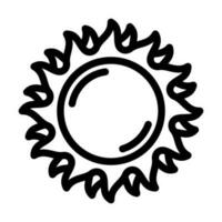 sun sunshine summer sunlight line icon vector illustration