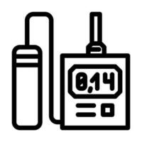 radiation monitoring nuclear energy line icon vector illustration