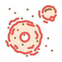 mars crater planet color icon vector illustration