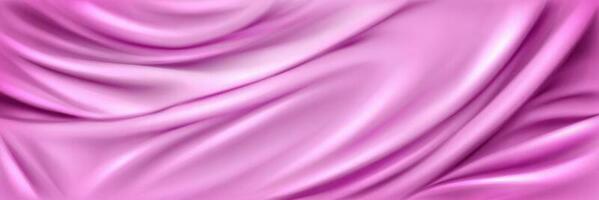 Realistic abstract pink silk background vector