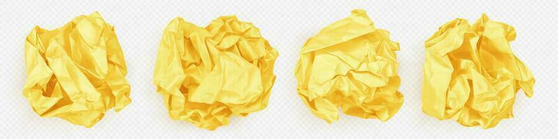 Trash, garbage of crumpled paper balls vector