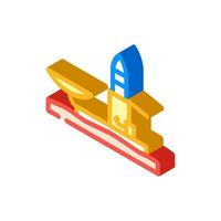 mars sample return mission planet isometric icon vector illustration