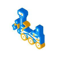 mars rover planet isometric icon vector illustration