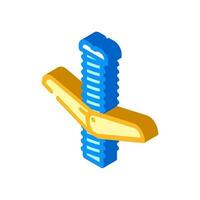 wall anchor hardware furniture fitting isometric icon vector illustration