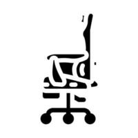 chair gaming pc glyph icon vector illustration