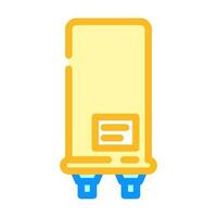 high voltage capacitor electronic component color icon vector illustration