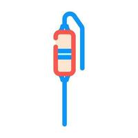 thermistor electronic component color icon vector illustration