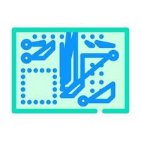 pcb board electronic component color icon vector illustration