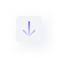 branco neumorfismo botão ícone seta baixa png