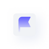 White Neumorphism button icon flag png