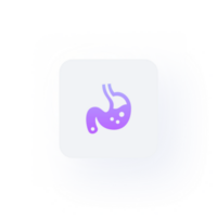 stomach 3d neumorphism icon design png