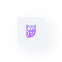 búho 3d neumorfismo icono diseño png