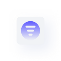 white neumorphism button icon sort descending png